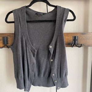 Dark Grey Buttondown Vest